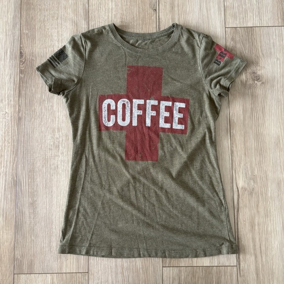 Black Rifle Coffee Company Tops - Black Rifle Coffee Company Shirt T-Shirt Size Medium Womens Short Sleeve Green‎
